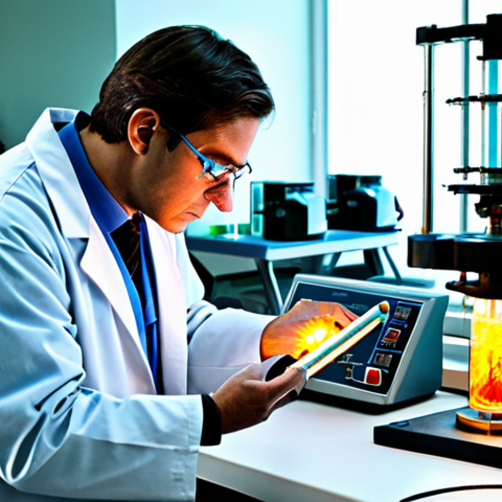 Energy Transformation**
"A brightly lit laboratory with a scientist in a lab coat observing a complex apparatus transforming heat into electricity. The scene should highlight the flow of energy. Fully clothed, appropriate attire, safe for work, perfect anatomy, natural proportions, professional, scientific illustration, high quality, educational."
**